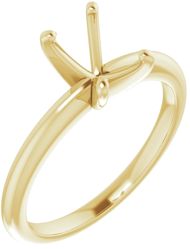 Sužadėtuvių Žiedas „Solitaire“ 585 Geltonojo Aukso Emerald 7mm x 5mm (1)