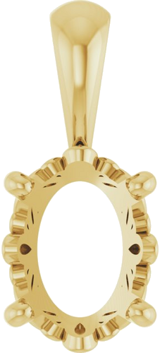 Pakabukas „Oval 4-Prong Solitaire“ 14k yellow gold Oval 8mm x 6mm (1)