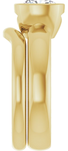 Sužadėtuvių Žiedas „Bezel-Set Solitaire“ 14k yellow gold Cushion 7mm (9)