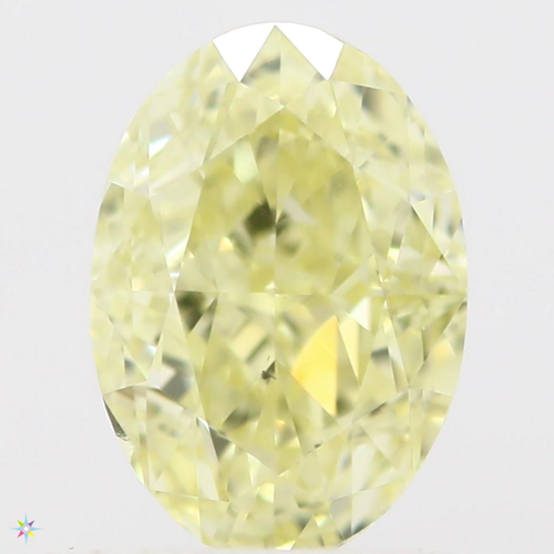0.62 carat Fancy Yellow-VS2 Natūralus Oval Deimantas (1)