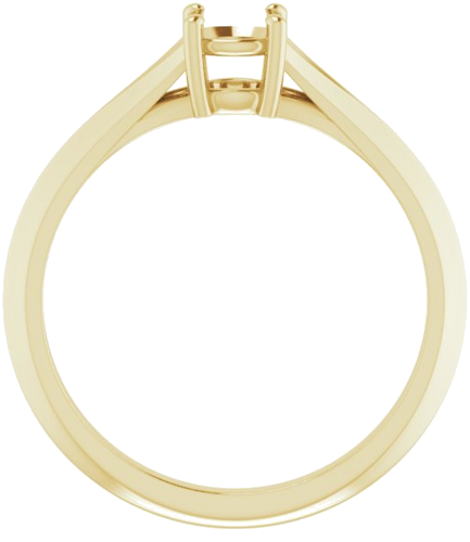 Sužadėtuvių Žiedas „Solitaire Split Shank“ 14k yellow gold Round 4.8mm (2)