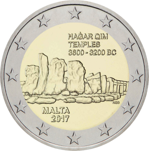2017 Malta Hagar Qim Temple 2 euro coin (1)