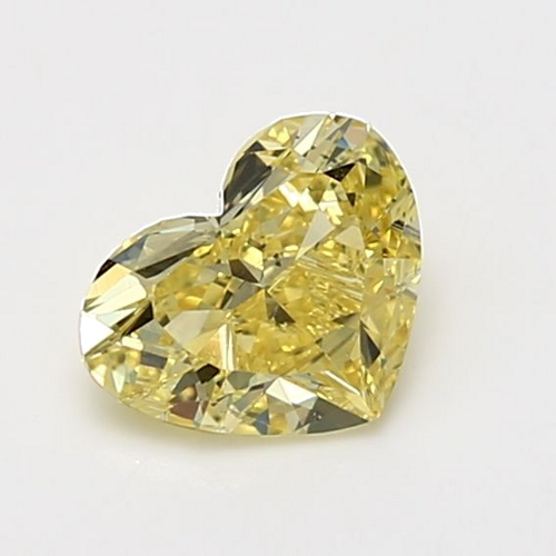 1.0 carat Fancy Intense  Yellow-VS2 Natūralus Heart Deimantas (1)