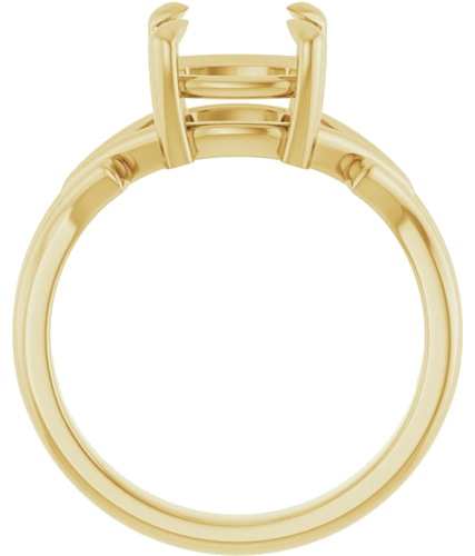 Sužadėtuvių Žiedas „Claw-Prong Solitaire“ 14k yellow gold Cushion 8mm (2)