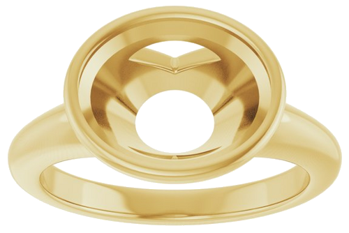 Sužadėtuvių Žiedas „Bezel-Set Solitaire“ 14k yellow gold Oval 11mm x 9mm (3)