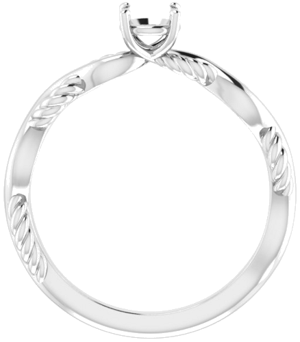 Sužadėtuvių Žiedas „Infinity-Inspired“ 585 Baltojo Aukso Round 4.8mm (2)