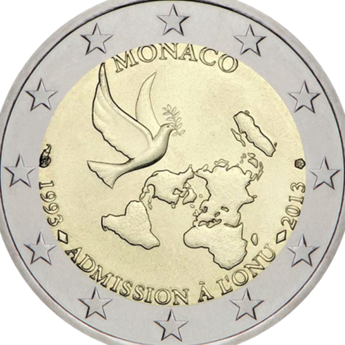 2013 Monaco Joining the UN 2 euro coin (2)