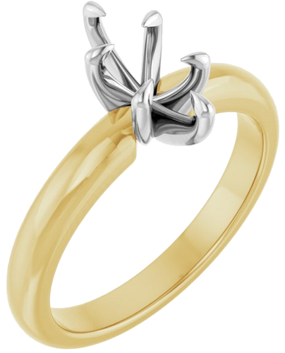 Sužadėtuvių Žiedas „Claw-Prong Solitaire“ 14k yellow/white gold Marquise 9mm x 4.5mm (1)