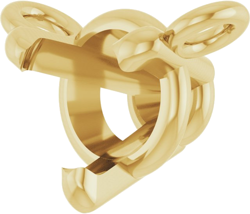 14K Yellow 4 mm Round 3-Prong Necklace Center (2)