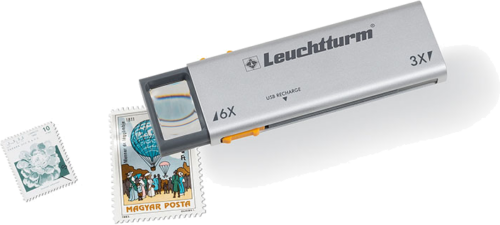 Duplex увеличительное стекло (3x и 6x) c LED USB зарядным устройством (1)