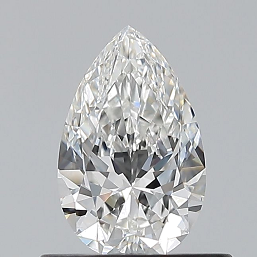 0.56 carat F-VVS2 Natūralus Pear Deimantas (1)