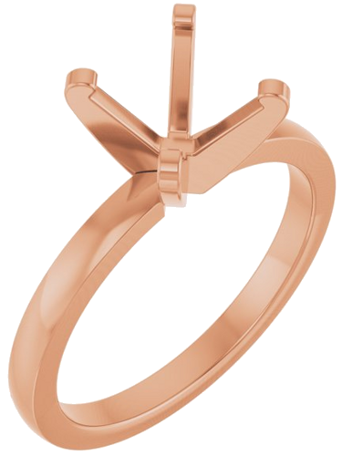 Sužadėtuvių Žiedas „Solitaire“ 585 Rožinis Aukso Round 8mm (1)