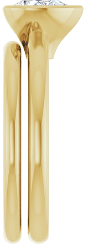 Sužadėtuvių Žiedas „Bezel-Set Solitaire“ 14k yellow gold Pear 7mm x 5mm (9)