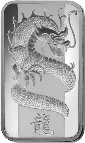 10 g Collectible Investment Silver Bar 2012 Year of the Dragon Lunar PAMP (3)