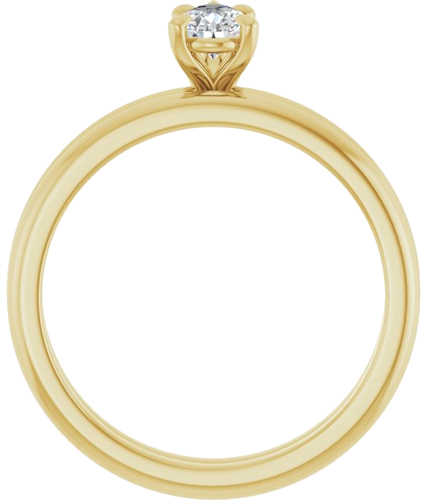 Sužadėtuvių Žiedas „Claw-Prong“ 14k yellow gold Pear 6mm x 4mm (7)