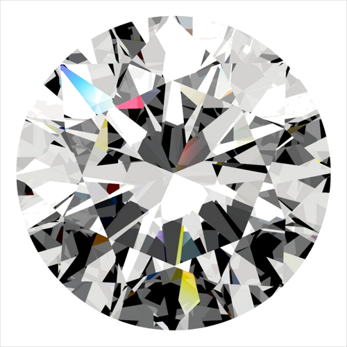 0.5 carat F-VS2 Excellent cut Natūralus Round Deimantas (1)