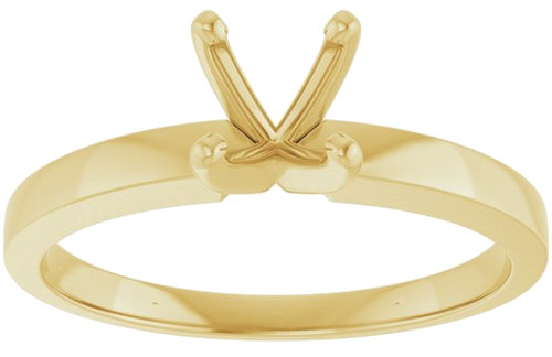 Sužadėtuvių Žiedas „Solitaire“ 14k yellow gold Round 5.4mm x 5.7mm (3)