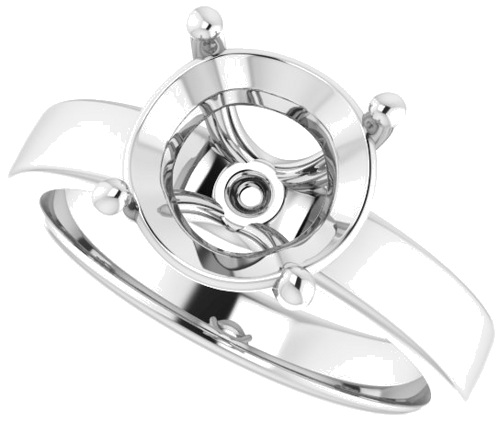 Sužadėtuvių Žiedas „Solitaire“ 950 Platinos Round 9.4mm (5)