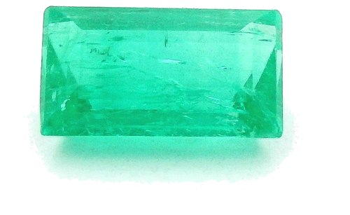 0.62 carat GREEN STEP cut Baguette Smaragdas (1)