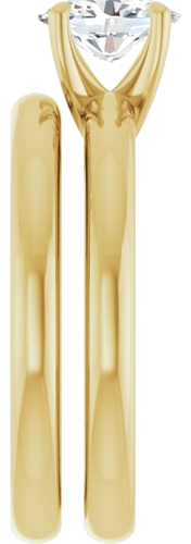 Sužadėtuvių Žiedas „Solitaire“ 585 Geltonojo Aukso Oval 7mm x 5mm (9)