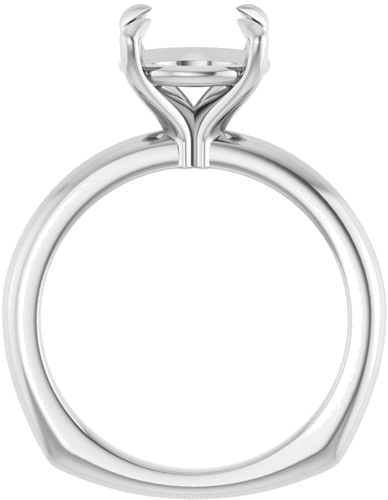 Sužadėtuvių Žiedas „Claw-Prong Euro Shank“ 14k white gold Round 9.4mm (2)