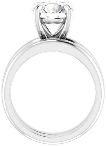 Sužadėtuvių Žiedas „Claw-Prong Solitaire“ 10k white gold Round 8.8mm (7)