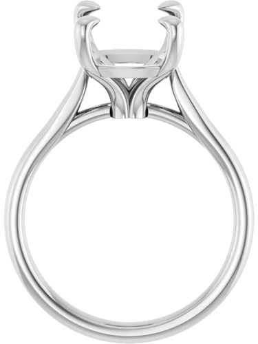 Sužadėtuvių Žiedas „Claw-Prong Solitaire“ 14k white gold Elongated Cushion 12mm x 10mm (2)