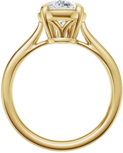 Sužadėtuvių Žiedas „Claw-Prong Solitaire Bezel-Style“ 14k yellow gold Pear 10mm x 7mm (2)