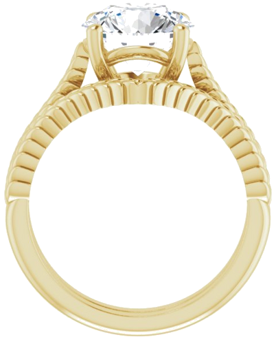 Sužadėtuvių Žiedas „Solitaire“ 14k yellow gold Round 9mm (7)