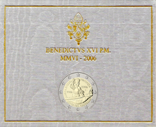 2006 Vatikanas Šveicarų gvardijai 500 metų 2 eurų moneta (2)