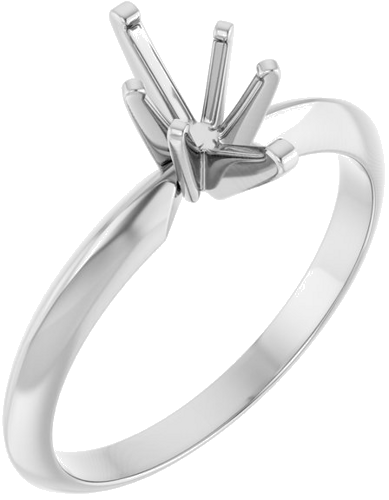 14K White Marquise 6-Prong Light Solitaire Engagement Ring Mounting (1)