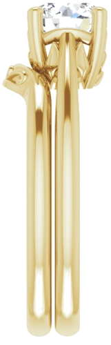 Sužadėtuvių Žiedas „Solitaire“ 14k yellow gold Round 6.5mm (9)