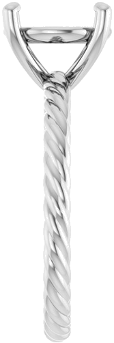 Sužadėtuvių Žiedas „Solitaire Rope“ 14k white gold Round 9.4mm (4)