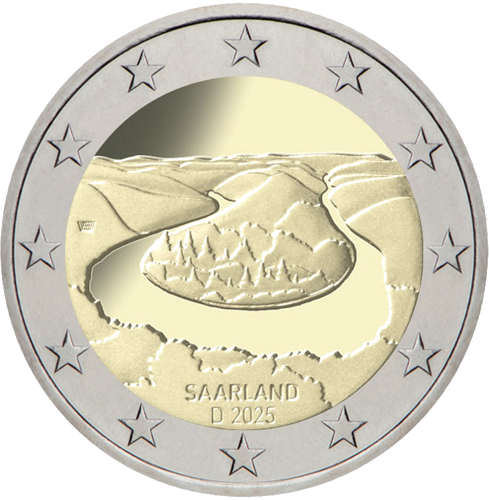 2025 Германия Саарланд монета 2 евро (1)