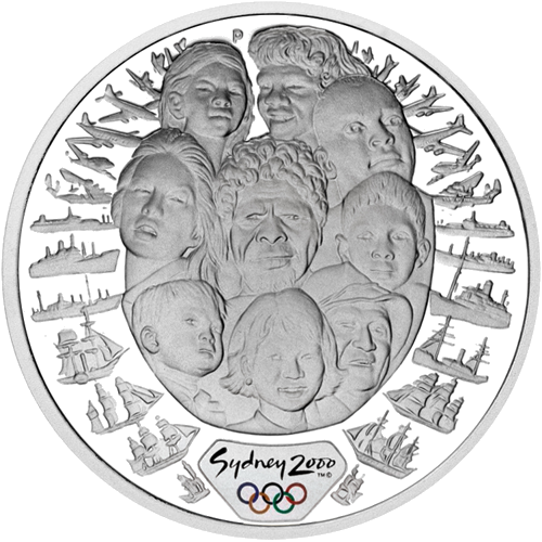 2000 Sydney Olympics Sea Change II Australia Silver Coin (1)