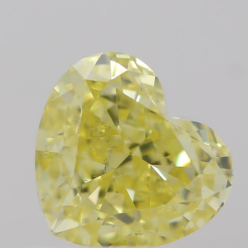 0.6 carat Fancy Intense  Yellow-SI1 Natūralus Heart Deimantas (1)
