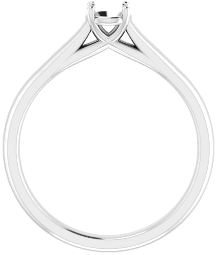 Sužadėtuvių Žiedas „Solitaire“ 14k white gold Round 4.4mm (2)