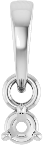 Pakabukas „Round 3-Prong“ 14k white gold Round 2.5mm (1)