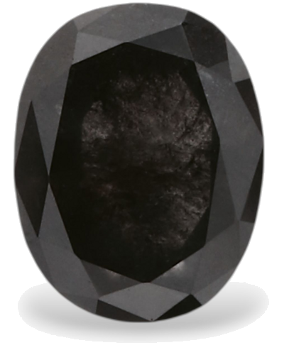 0.42 carat Fancy Black-VVS2 Natūralus Oval Deimantas (1)
