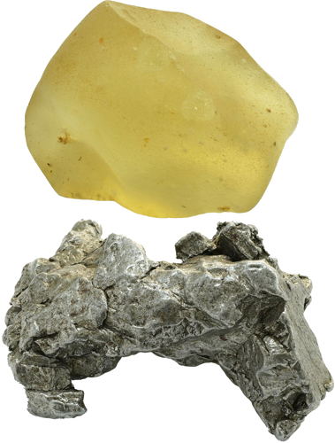 Meteoritas Campo del Cielo - Su Libijos stiklu (1)