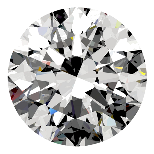 0.4 carat F-VVS2 Very Good cut Natūralus Round Deimantas (1)