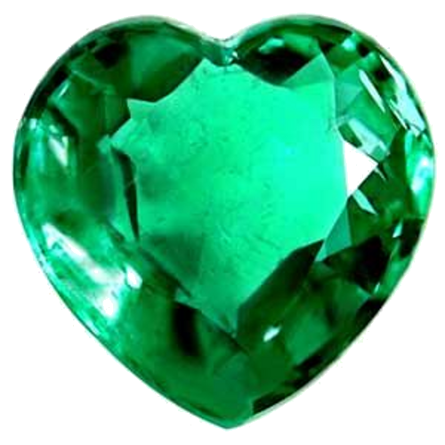 0.64 carat GREEN Heart Smaragdas (1)
