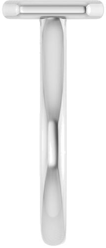 14K White  8x6 mm Emerald Solitaire Engagement Ring Mounting (4)