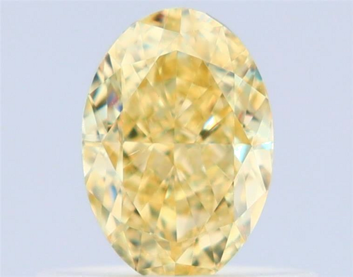 0.56 carat Fancy Yellow-VS1 Natūralus Oval Deimantas (1)