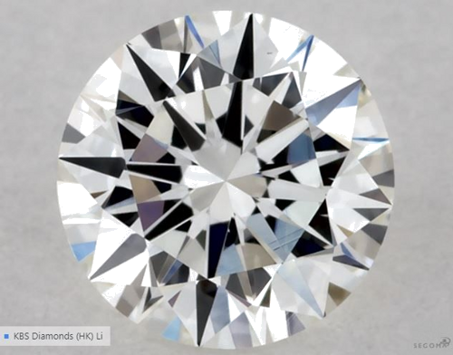 0.42 carat G-VVS1 Excellent cut Natūralus Round Deimantas (1)