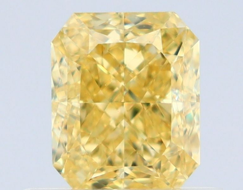 0.6 carat Fancy Intense Yellow-VS1 Natūralus Radiant Deimantas (1)