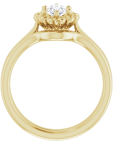 Sužadėtuvių Žiedas „Solitaire“ 14k yellow gold Marquise 9mm x 4.5mm (7)