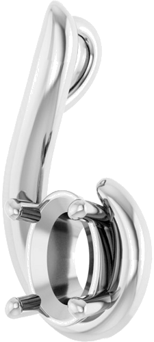Pakabukas „Freeform“ 925 Sidabro Oval 8mm x 6mm (2)