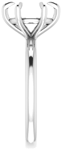 14K White 8.8 mm Round Solitaire Engagement Ring Mounting (4)