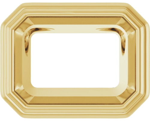 Pakabukas „Bezel-Set Solitaire“ 14k yellow gold Emerald 7mm x 5mm (1)